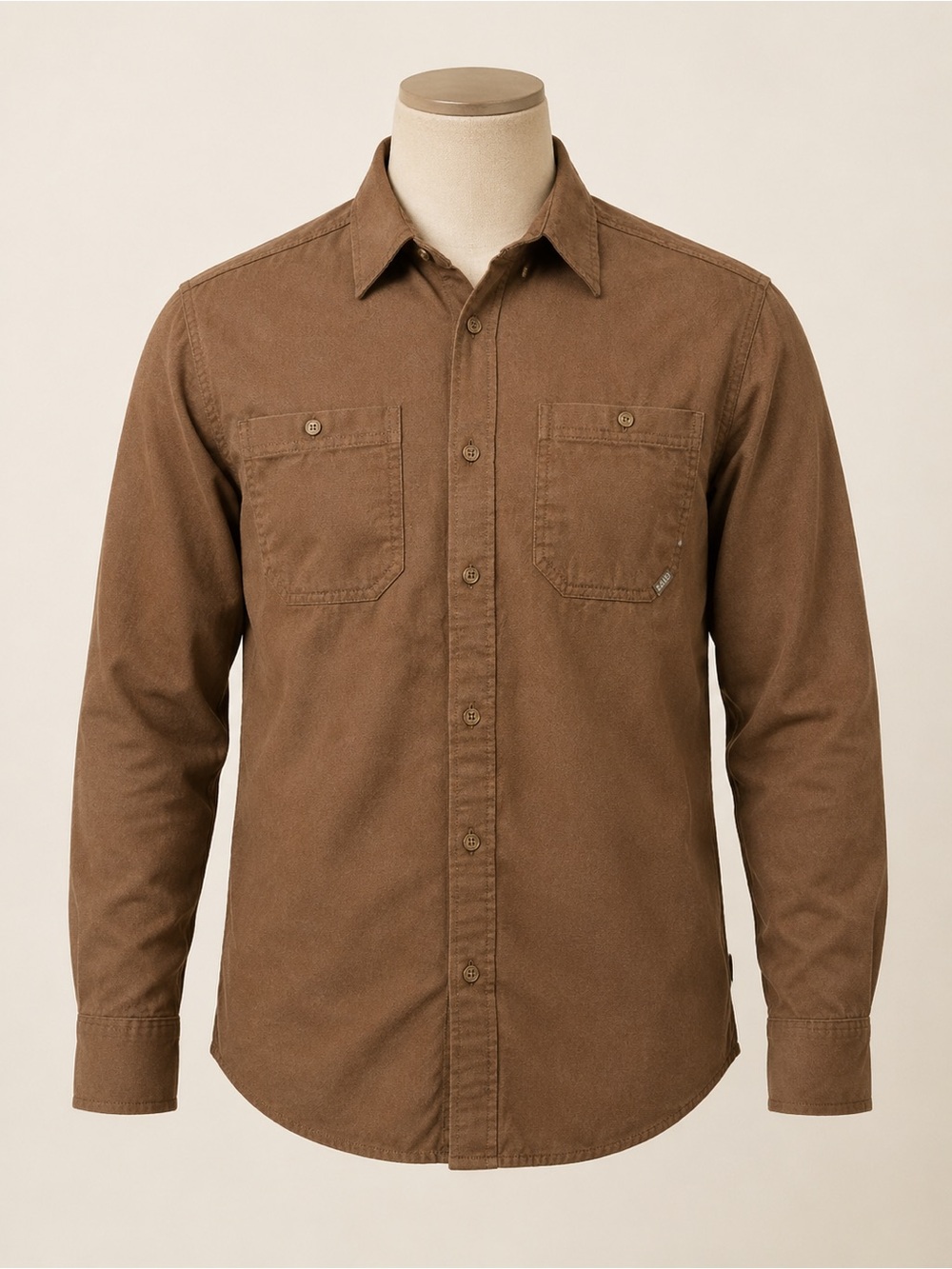 5.11 Tactical Men’s Brown Cotton Flannel Work Shirt Size Small